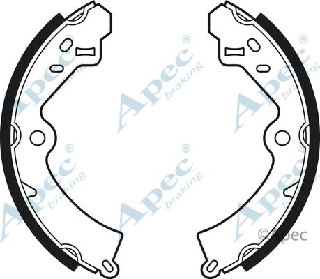 APEC BRAKING Комплект тормозных колодок SHU410
